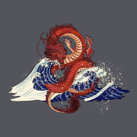 Asian Dragon And Ocean Waves Vintage Hoodie | Teevron