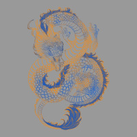 Blue And Orange Dragon Vintage Hoodie | Teevron