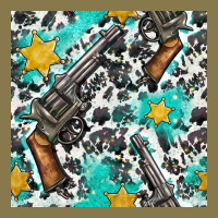 Western Gun And Sheriff Stars With Cowhide Seamless Pattern Premium Hoodie | Teevron