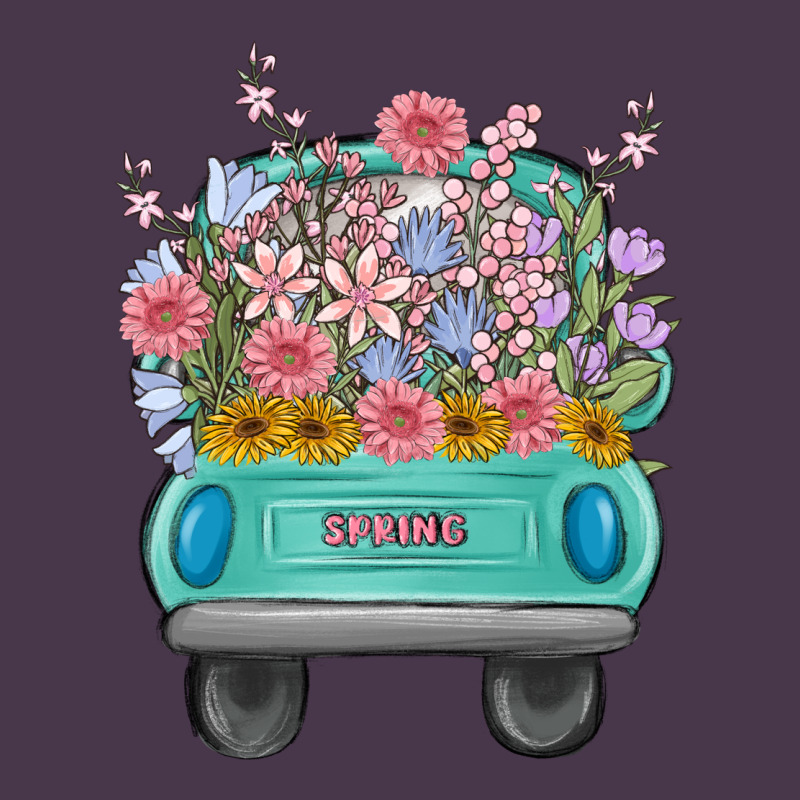 Truck With Flowers Heavyweight Hoodie by MaliasSmallBusiness | Teevron