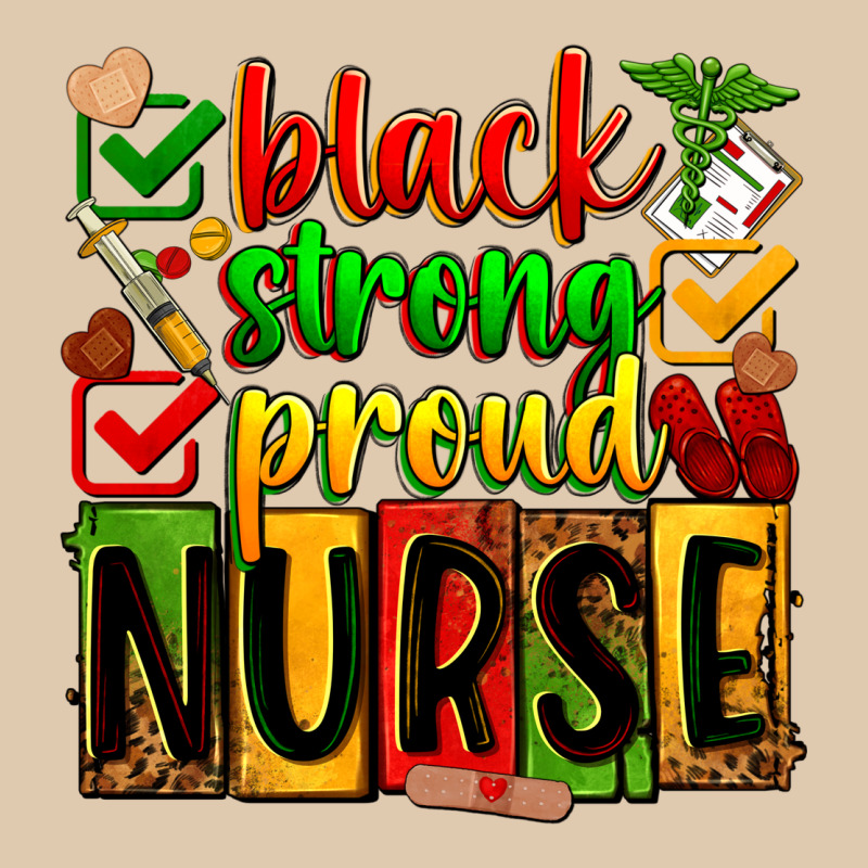 Black Strong Proud Nurse Heavyweight Sweatshirt by Zillion Design Studio | Teevron