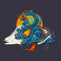 Blue Dragon Ocean Waves And Sun Vintage Hoodie | Teevron