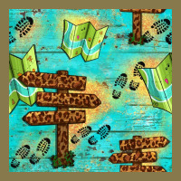 Wooden Signboard And Gamping Map Seamless Pattern Premium Hoodie | Teevron