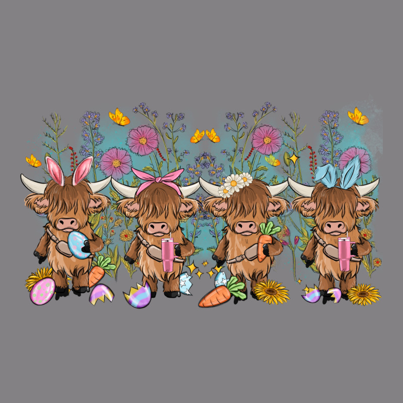 Easter Day Baby Highland Cow Heavyweight Hoodie by MaliasSmallBusiness | Teevron