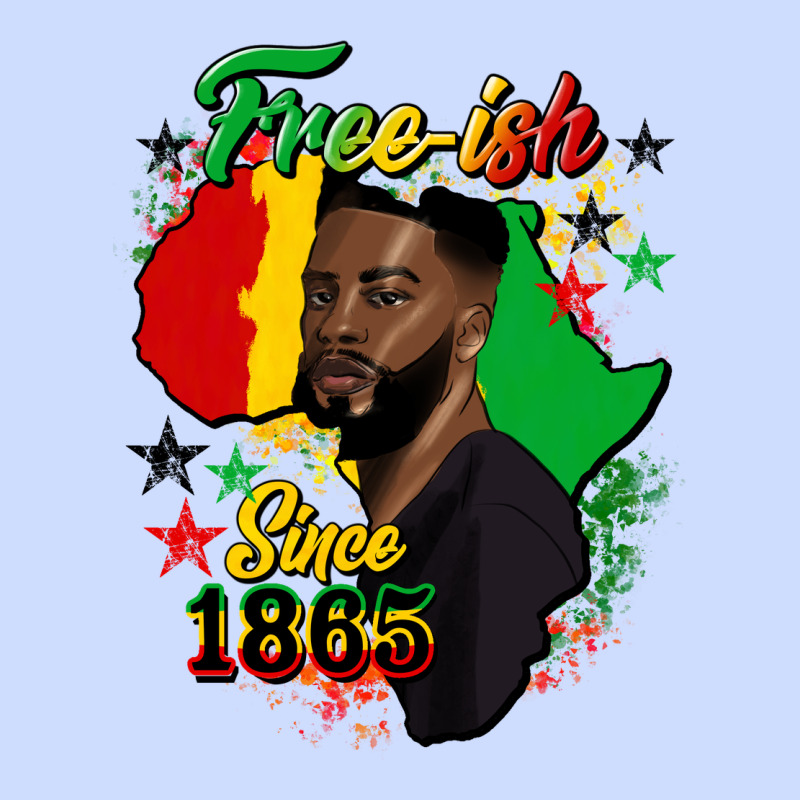 Free Ish Since 1865 Black Man Urban Heavy Tee by HRA Design Shop | Teevron