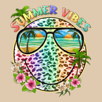Summer Vibes With Smile Face And Leopard Heavyweight Sweatshirt | Teevron