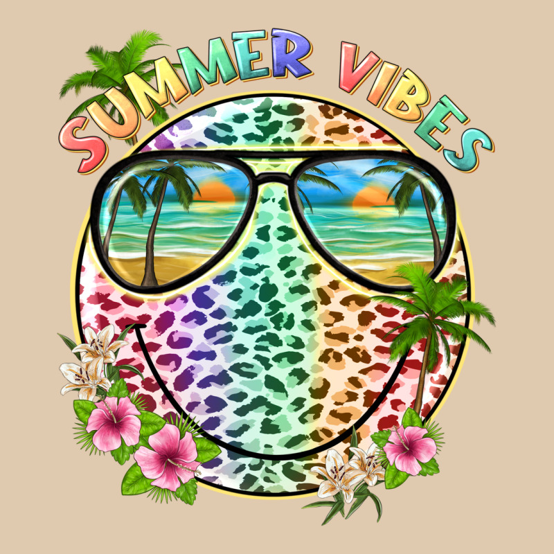 Summer Vibes With Smile Face And Leopard Heavyweight Sweatshirt by texasbilliewilder | Teevron