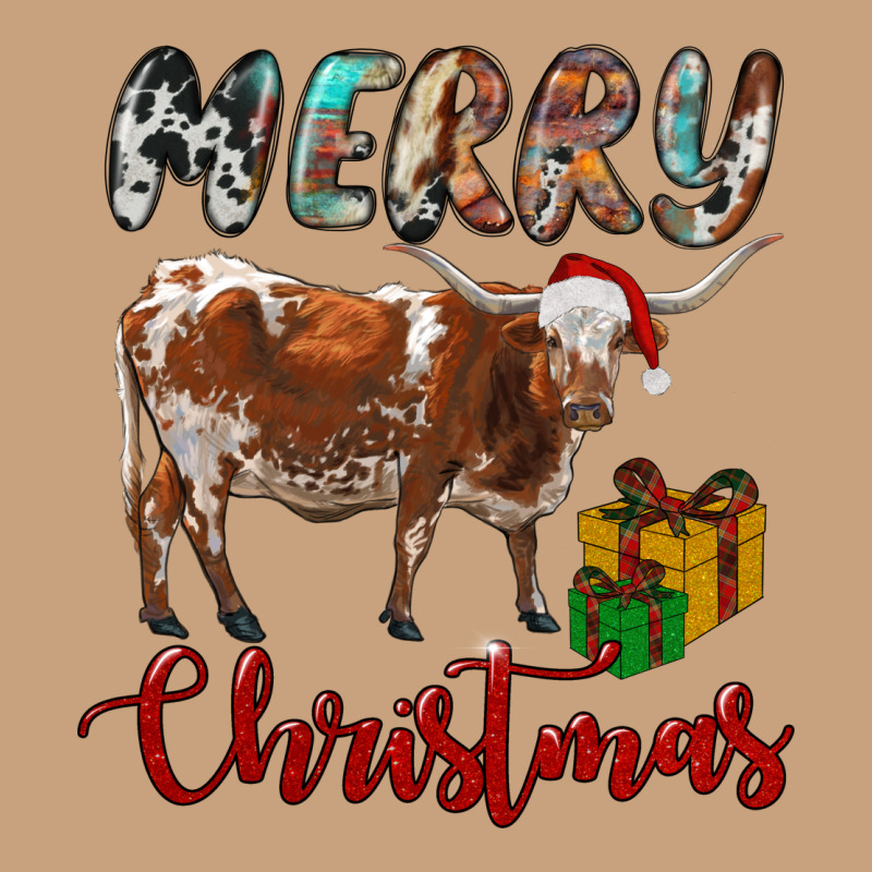 Texas Longhorn Merry Christmas Vintage Tee by RanaPortraitStore | Teevron