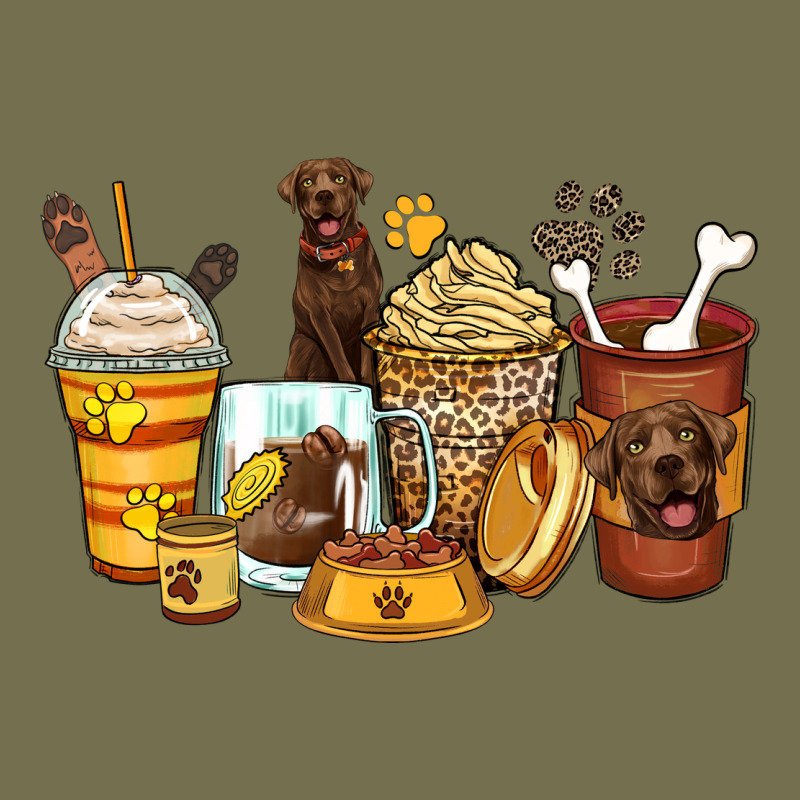 Labrador Retriever Coffee Cups Vintage Hoodie by Zillion Design Studio | Teevron