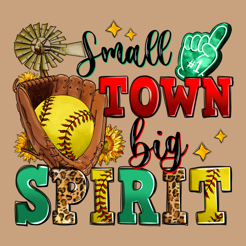 Small Town Big Spirit Softball Vintage Tee by Zillion Design Studio | Teevron