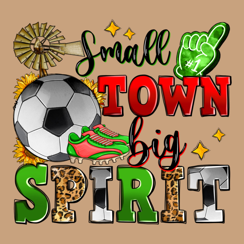 Small Town Big Spirit Soccer Vintage Tee by Zillion Design Studio | Teevron