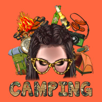 Camping Braid Hair Woman With Fire Bbs Premium Hoodie | Teevron