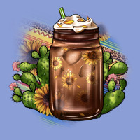 Sunflower Coffee Cup Cactus Long Sleeve Tee | Teevron