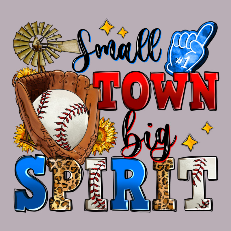 Small Town Big Spirit Baseball Vintage Tee by Zillion Design Studio | Teevron