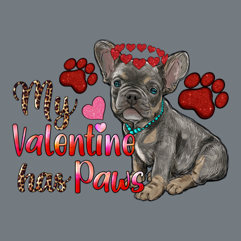 My Valentine Has Paws French Bulldog Heavyweight Sweatshirt by RanaPortraitStore | Teevron