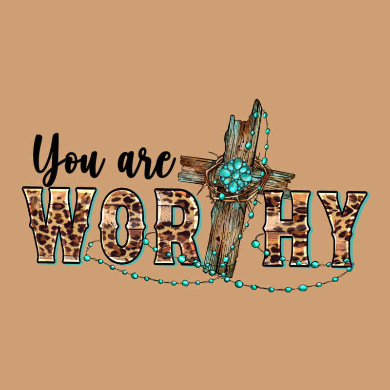You Are Worthy Cross Vintage Tee by BarkalooDesign | Teevron