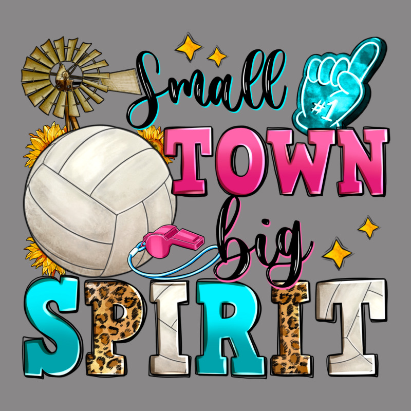 Small Town Big Spirit Volleyball Vintage Tee by Zillion Design Studio | Teevron