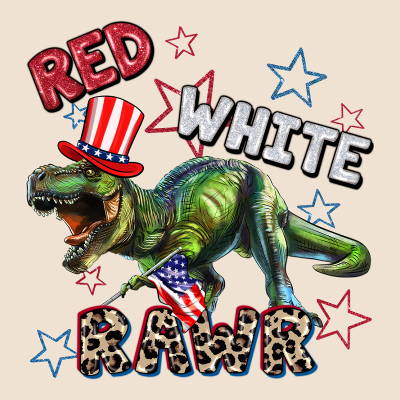 Red White Rawr 4th Of July Urban Heavy Tee by CowGirlArtShop | Teevron