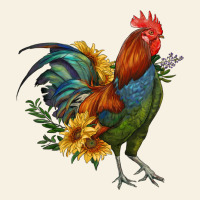 Rooster With Sunflowers Vintage Tee | Teevron
