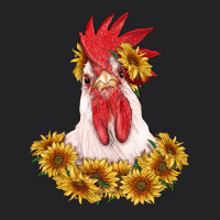 Rooster Head With Sunflowers Vintage Tee | Teevron