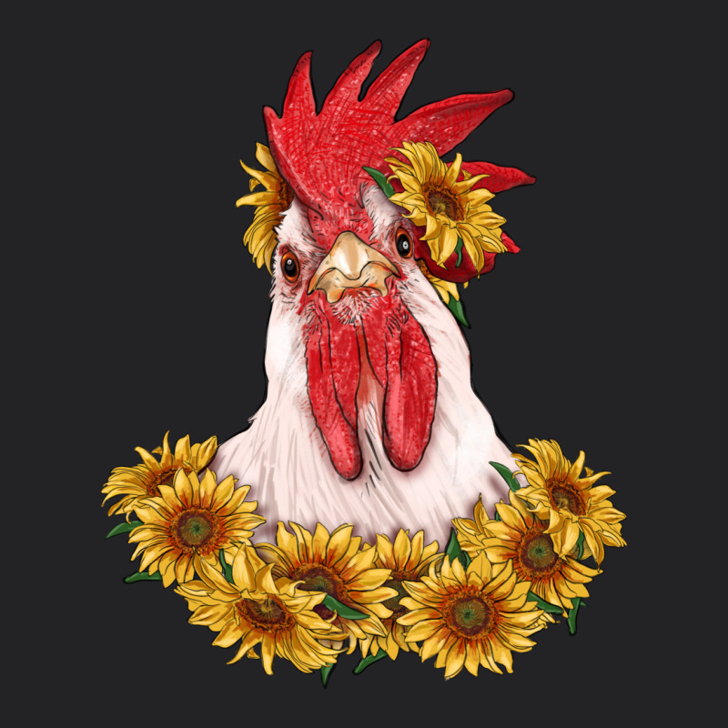 Rooster Head With Sunflowers Vintage Tee by RanaPortraitStore | Teevron