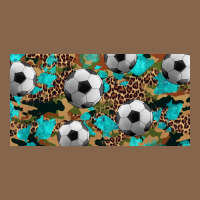 Western Leopard Camouflage Turquoise Soccer Licence Plate Template Premium Tee | Teevron