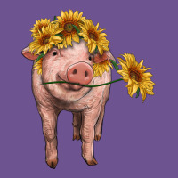 Pig With Sunflowers Vintage Tee | Teevron