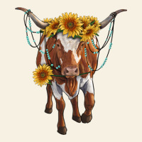 Longhorn Cow With Sunflowers Vintage Tee | Teevron