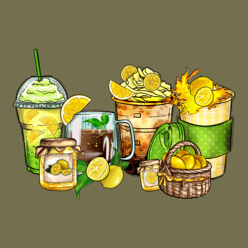 Lemon Farm Fresh Coffee Cups Vintage Hoodie by Zillion Design Studio | Teevron