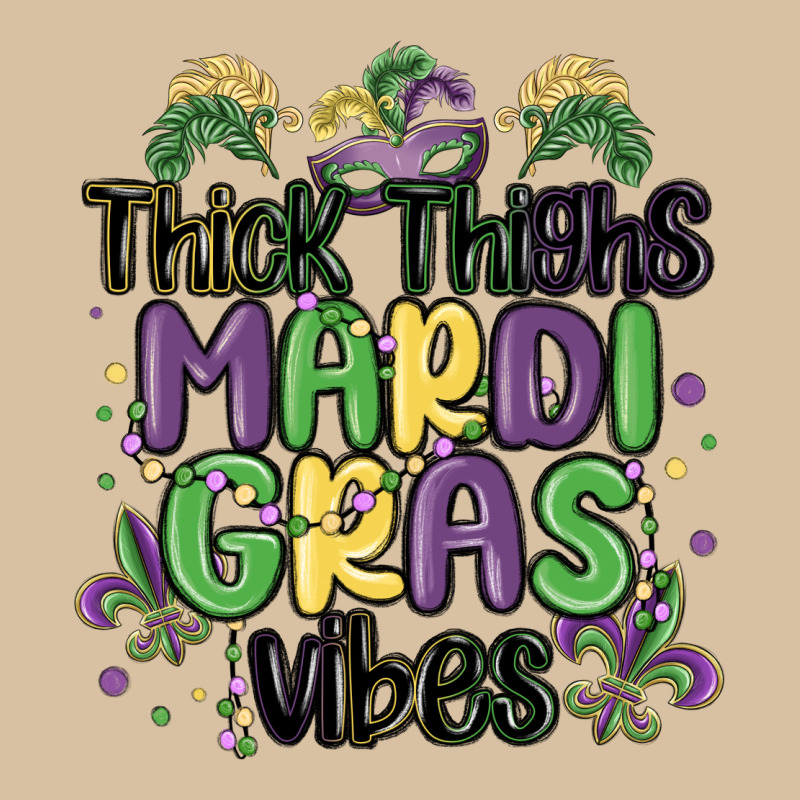 Thick Thighs Mardi Gras Vibes Heavyweight Hoodie by MaliasSmallBusiness | Teevron