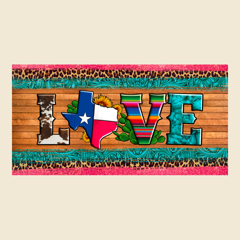 Love Texas Sunflowers Cactus Cowhide License Plate Premium Tee by Artiststas | Teevron