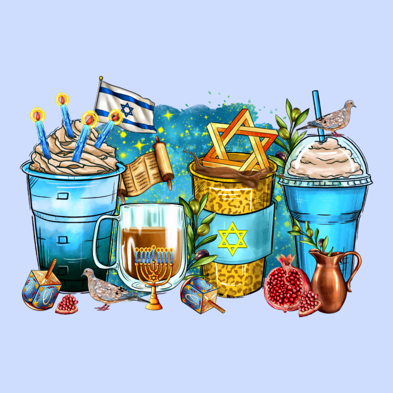 Hanukkah Coffee Cups Urban Heavy Tee by Zillion Design Studio | Teevron