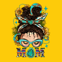Western Messy Bun Mom With Sunflower Premium Hoodie | Teevron