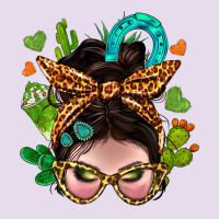Western  Messy Bun With Cactus Premium Hoodie | Teevron