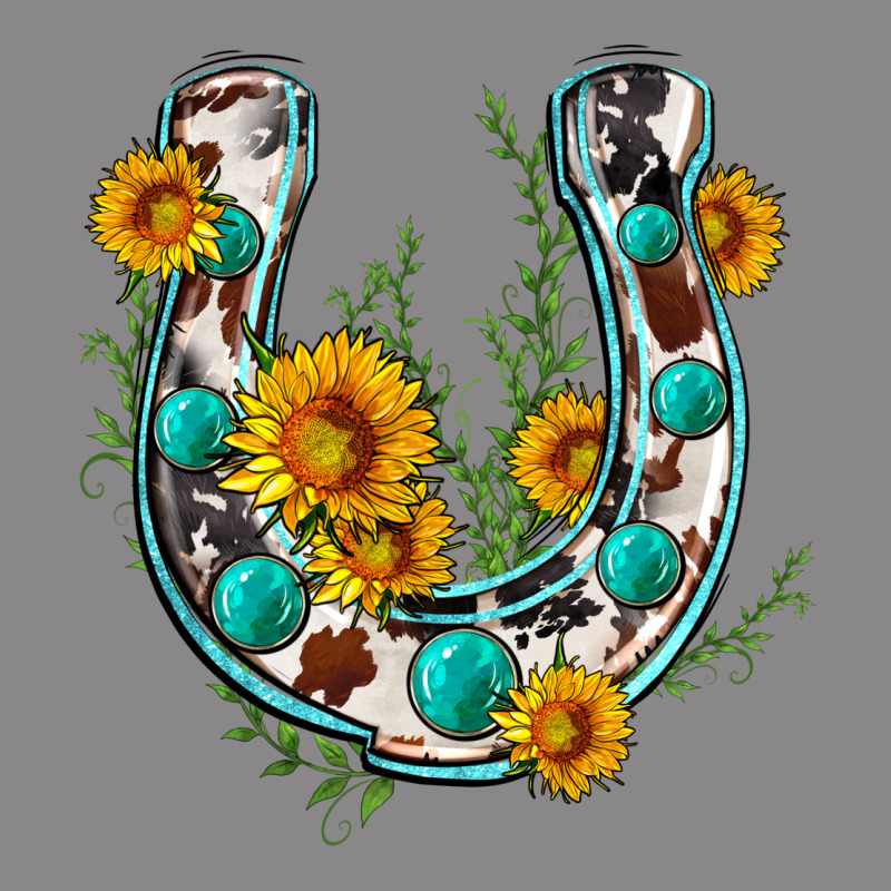 Cowhide Sunflower Horseshoe Vintage Tee by Zillion Design Studio | Teevron