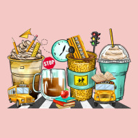 School Bus Coffee Cups Urban Heavy Tee | Teevron