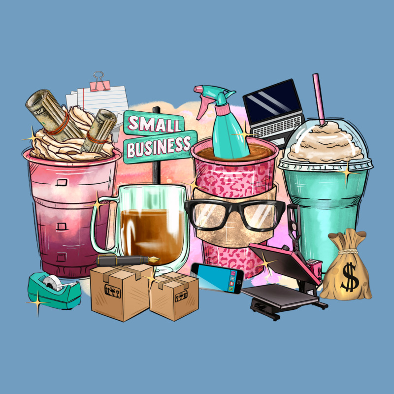 Small Business Coffee Cups Urban Heavy Tee by Zillion Design Studio | Teevron