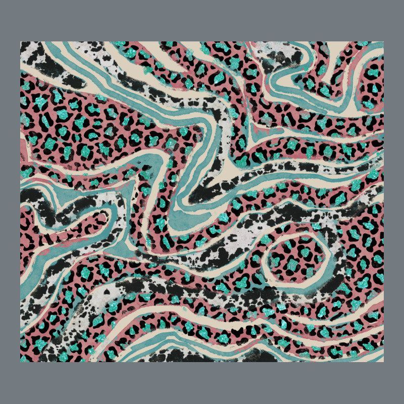 Pink And Turquoise Cowhide And Leopard Heavyweight Sweatshirt by RanaPortraitStore | Teevron