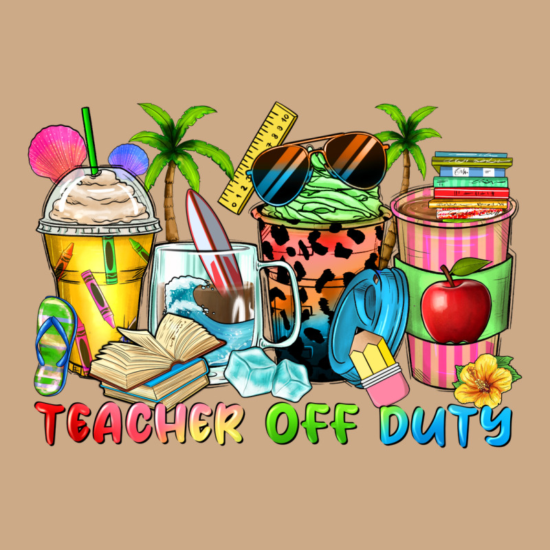 Teacher Off Duty Coffee Cups Vintage Hoodie by Zillion Design Studio | Teevron