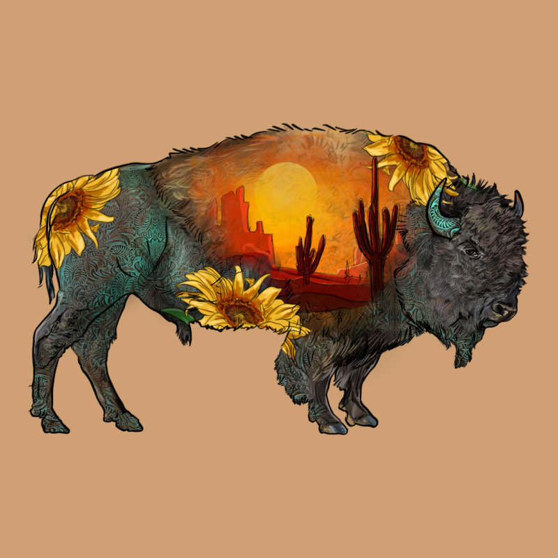 Sunflower Bison Vintage Tee by RanaPortraitStore | Teevron