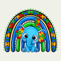 Autism Elephant Rainbow Urban Heavy Tee | Teevron