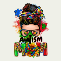 Autism Mom Messy Bun Urban Heavy Tee | Teevron
