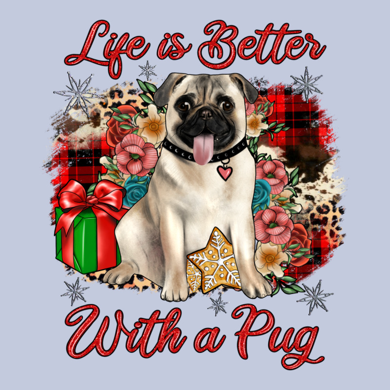 Christmas Life Is Better With A Pug Long Sleeve Tee by JahusDesignShop | Teevron