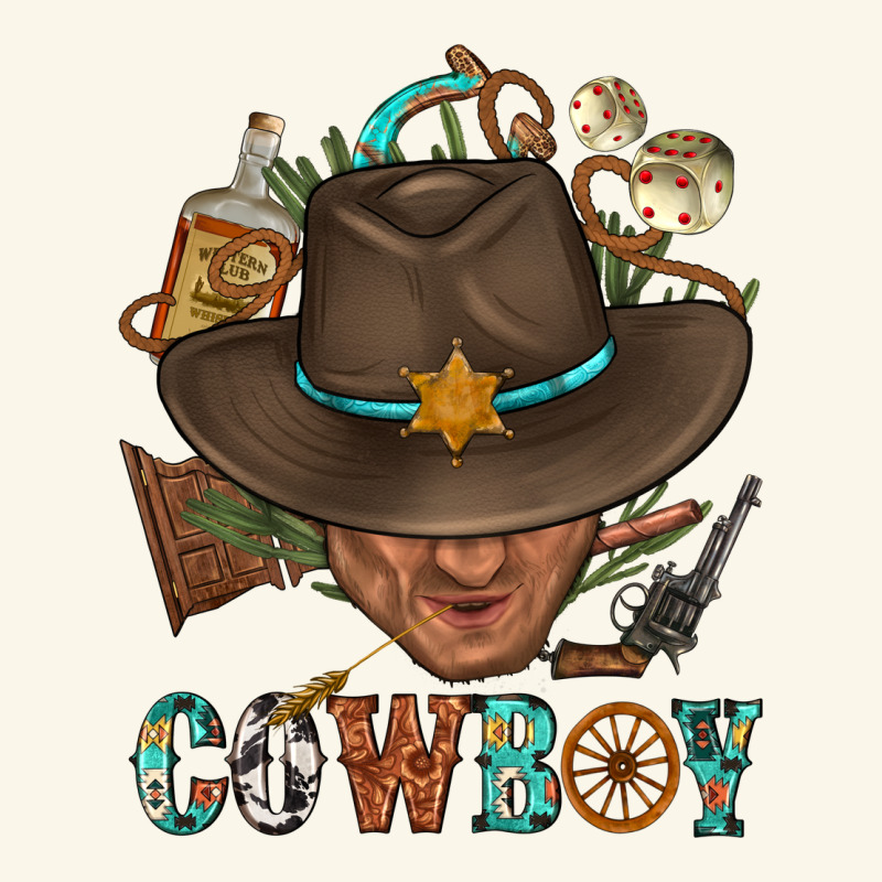Western Cowboy Portrait With Cactus Premium Hoodie by BundleAndBundleShop | Teevron