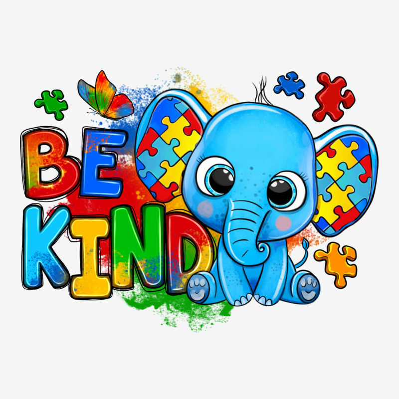Be Kind Autism Elephant Urban Heavy Tee by Zillion Design Studio | Teevron