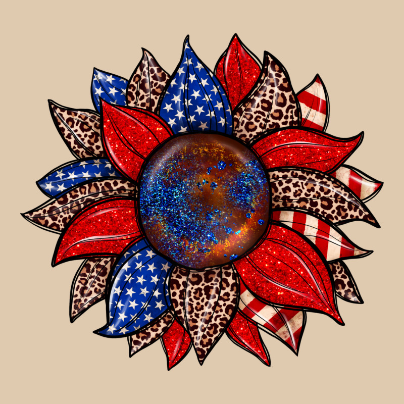 American Flag Leopard Sunflower Heavyweight Sweatshirt by Zillion Design Studio | Teevron