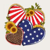America Heart And Sunflower Zipper Hoodie | Teevron