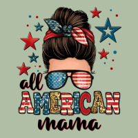All American Mama Messy Bun Urban Heavy Tee | Teevron