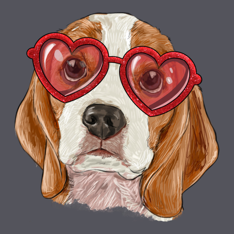 Beagle With Love Glasses Vintage Hoodie by RanaPortraitStore | Teevron