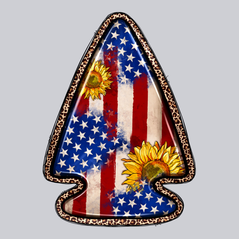 American Flag Sunflower Arrowhead Heavyweight Sweatshirt by Zillion Design Studio | Teevron